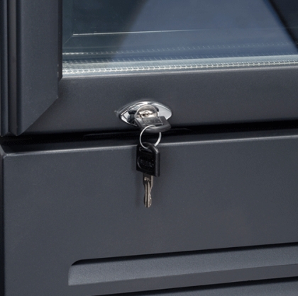 Armoire à boissons noire 2 portes, 1081 L - Classe B