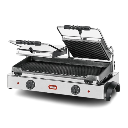 Grill Panini Double 3,6 kW - plaque fonte lisse et rainurée