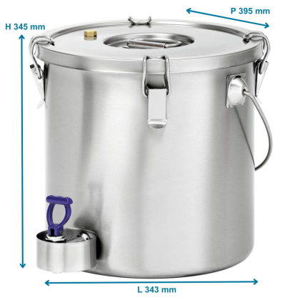 Conteneur isotherme inox avec robinet - 20L 