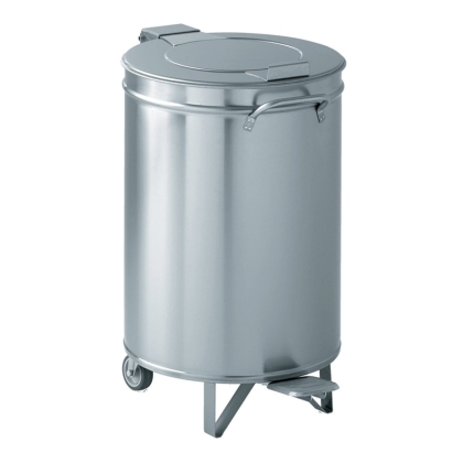 Poubelle inox cylindrique - 50L