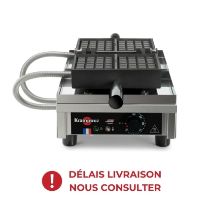 Gaufrier électrique ouverture 180° - basculement avant / arrière - 4 x 6 Fruits