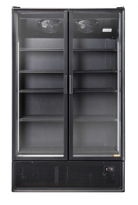 Armoire à boissons ventilée noire - 1200 L 