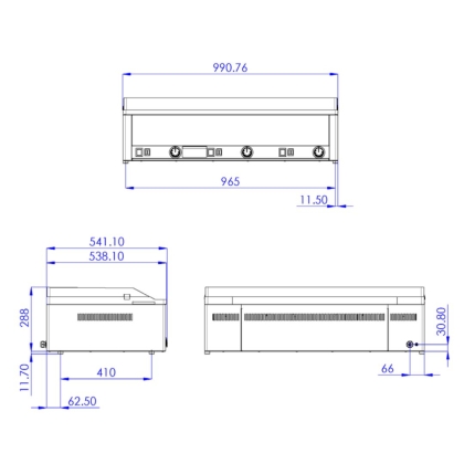 Plaque de cuisson 97x48 - Plateau Lisse - Electrique