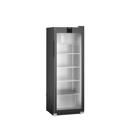 Armoire positive noire ventilée, porte vitrée, 347L - LIEBHERR