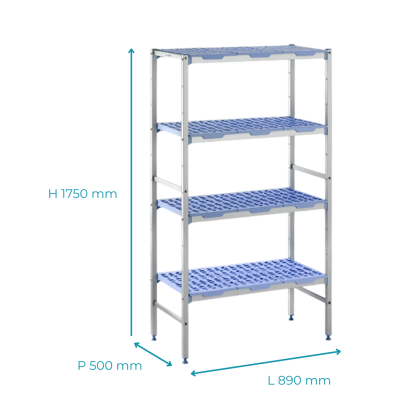 Rayonnage à Clayettes P 500 mm x L 892 mm