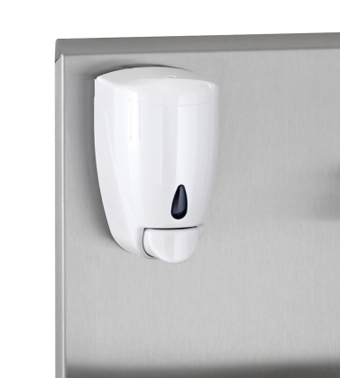 Lave mains - Commade fémorale - Dosseret h=540mm - Distributeur de savon