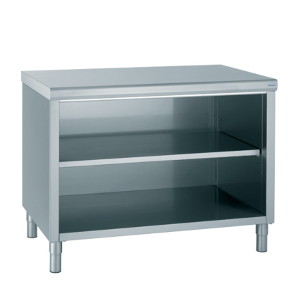 Meuble inox ouvert, 700 x 1000 mm