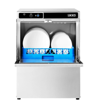 Lave Vaisselle Professionnel Double Paroi Triphasé, 50x50 cm - Pompe De Vidange Intégrée