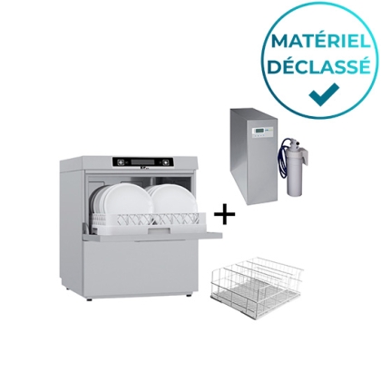 Lave-verres Triphasé - 500 x 500 mm + osmoseur + 3 paniers - Déclassé