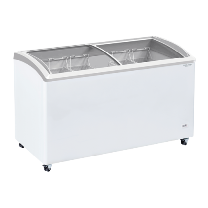 Congélateur coffre 500 L - Portes vitrées coulissantes