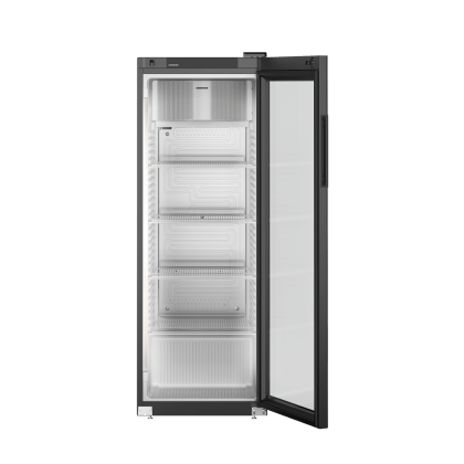 Armoire positive noire ventilée, porte vitrée, 347L - LIEBHERR