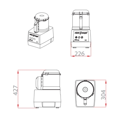 Cutter De Table R3 - 3,7 L - 1 500 tr/min