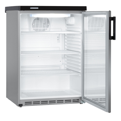 Armoire table top vitrée inox, froid ventilé 171L - LIEBHERR