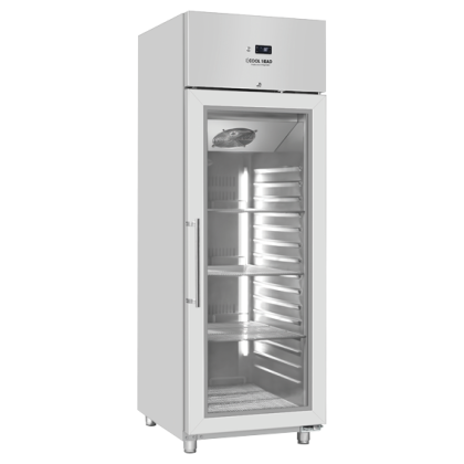 Armoire positive vitrée, GN2/1 inox - 546 L