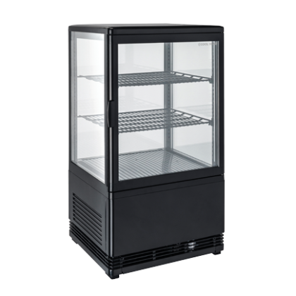 Mini vitrine réfrigérée noire - 58 L