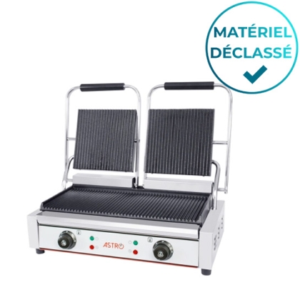 Grill Panini Électrique Rainuré Double - Déclassé