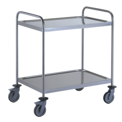 Chariot de service inox 2 plateaux 1000x600 mm