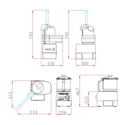 Combiné cutter - coupe légumes R 402 V.V