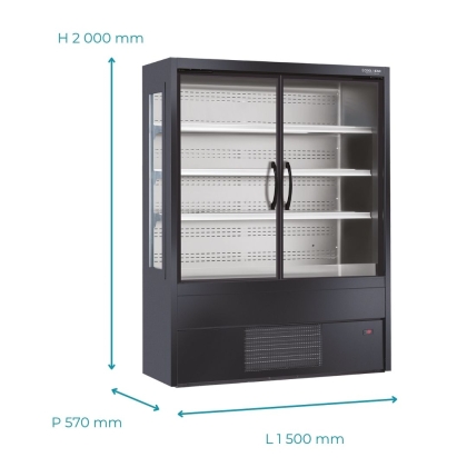 Vitrine Réfrigéré Murale Noir - 551L