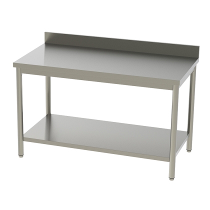 Table Inox Adossée - Étagère Basse L 1200 x P 600 mm