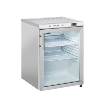 Armoire inox positive 200L vitrée 