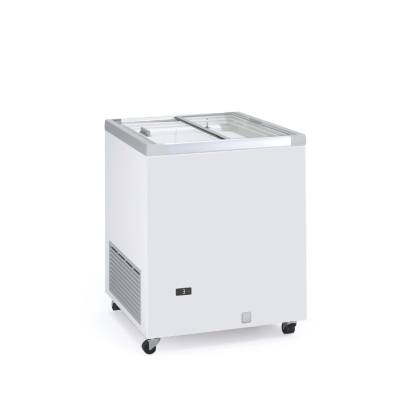 Congélateur professionnel, portes vitrées coulissantes - 200 L