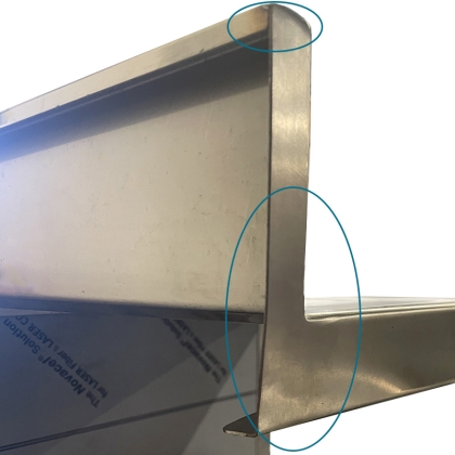 Plonge 1 Bac à droite avec passage lave-vaisselle P 700 mm - Déclassé