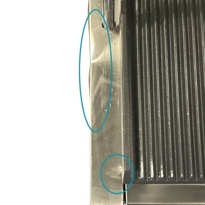 Grill Panini Électrique Rainuré Double - Déclassé