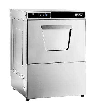 Lave Vaisselle Professionnel Double Paroi Triphasé, 50x50 cm - Pompe De Vidange Intégrée