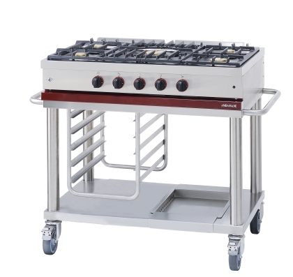 Table de cuisson Gaz - 5 Brûleurs - L 1200 mm