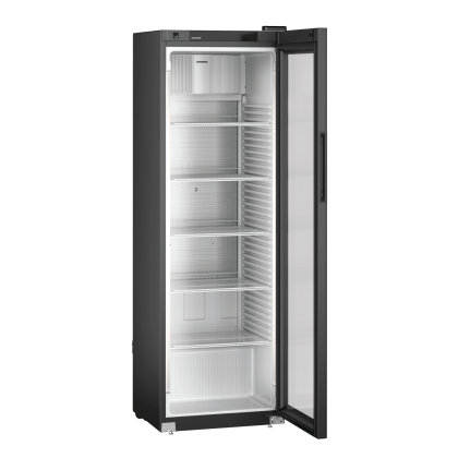 Armoire positive noire ventilée, porte vitrée, 400L - LIEBHERR