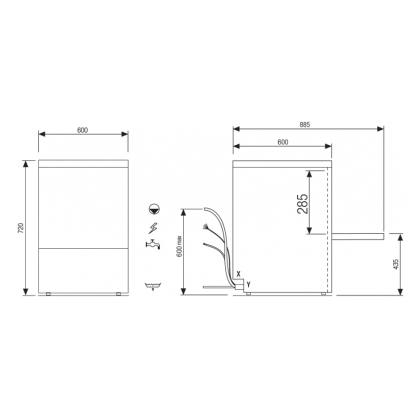 Lave-Verres 50x50 Commande Électronique