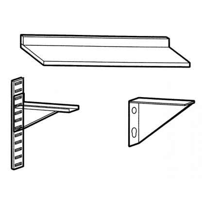 Étagère Inox Murale L 1200 x P 400 mm