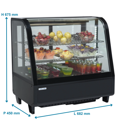 Vitrine Réfrigérée Noire 100L