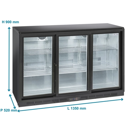 Frigo de Bar 3 Portes Coulissantes - Déclassé