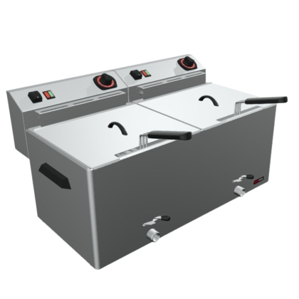 Friteuse électrique double à poser, 2x11 L - 400V/3N