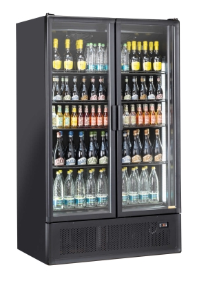 Armoire à boissons ventilée noire - 1200 L 