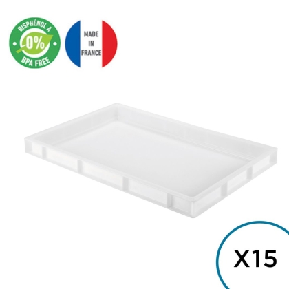 Pack 15 Bacs à Pâtons Blanc 600x400 mm - 9L