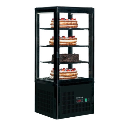 Vitrine Réfrigérée Noir Pour Comptoir 78L