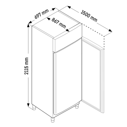 Armoire Patisserie Négative - Blanc - 602L