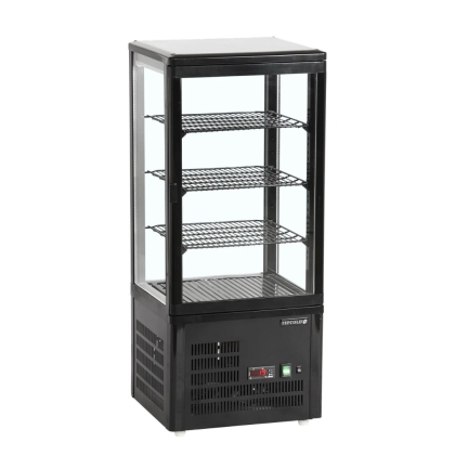 Vitrine Réfrigérée Noir Pour Comptoir 78L