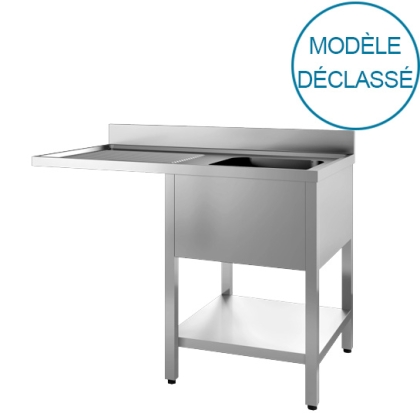 Plonge 1 Bac à droite avec passage lave-vaisselle P 700 mm - Déclassé