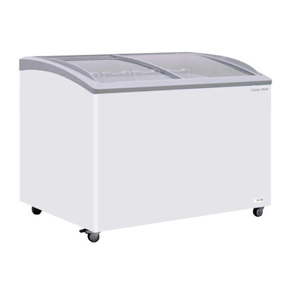 Congélateur coffre 400 L - Portes vitrées coulissantes