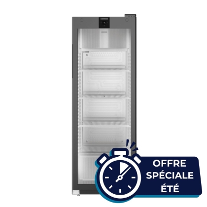 Armoire à Boissons noire ventilée, porte vitrée, 347L - LIEBHERR