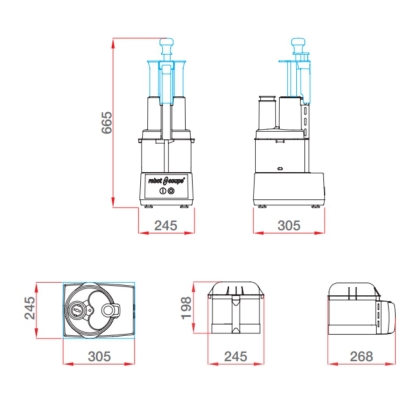 Combiné Cutter - Coupe-légumes R101 XL