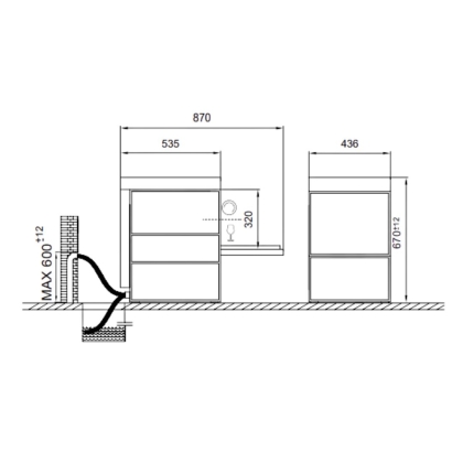 Lave-Verre 8L, Panier 390x390mm, 4 programmes  - avec Adoucisseur 