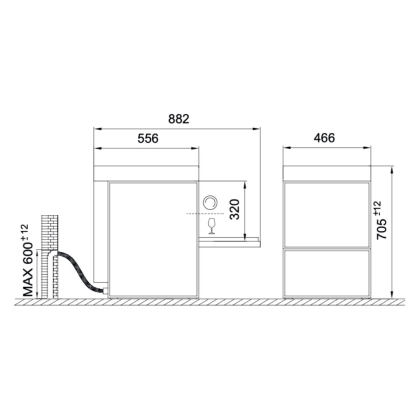 Lave-Verre 8L, Panier 400x400mm