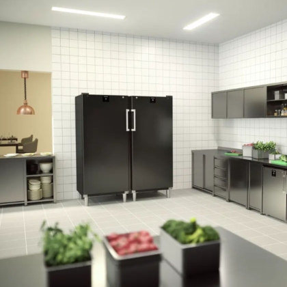 RéfrigérateUr GN 2/1 Ventilé Noir 571L