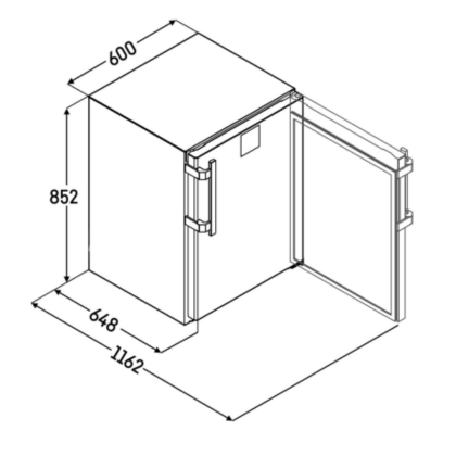 Congélateur Table Top à Paniers Encastrable 103L