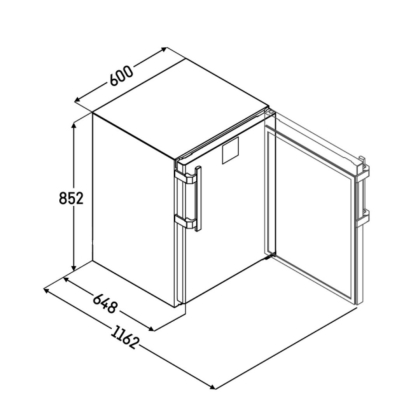 Armoire Réfrigérée Positive Encastrable Blanche Classe Energie A 124L